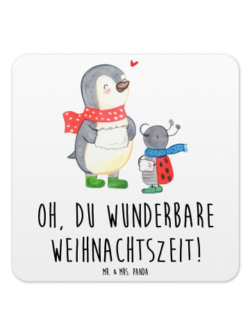 Mr. & Mrs. Panda Untersetzer Set Smörle Winterzeit mit Spruch in Weiß