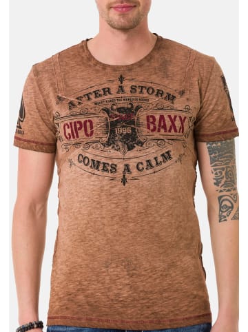 Cipo & Baxx T-Shirt in BROWN