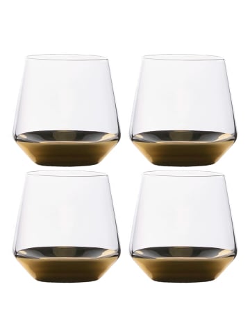 Intirilife Trinkglas 350 ml Wasser Saft Gläser in 4x 350 ml Transparent