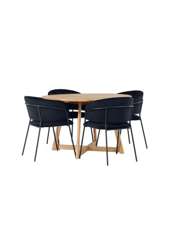 ebuy24 Schwarz 120 x 120 cm