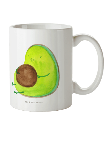 Mr. & Mrs. Panda Kaffeepott Avocado Pfeifen ohne Spruch in Weiß