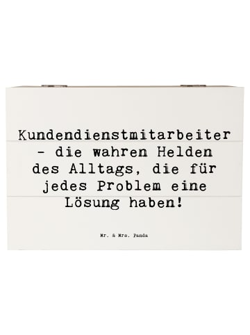 Mr. & Mrs. Panda Box Spruch Kundendienstmitarbeiter Helden mit S... in Weiß