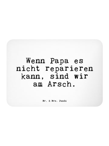 Mr. & Mrs. Panda Kühlschrankmagnet Wenn Papa es nicht... mit Spruch in Weiß