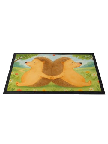 Mr. & Mrs. Panda Bodenvorleger Igel händchenhaltend Design ohne ... in Weiß