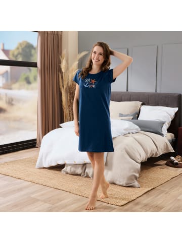 Erwin Müller Single-Jersey Nachthemd in marine