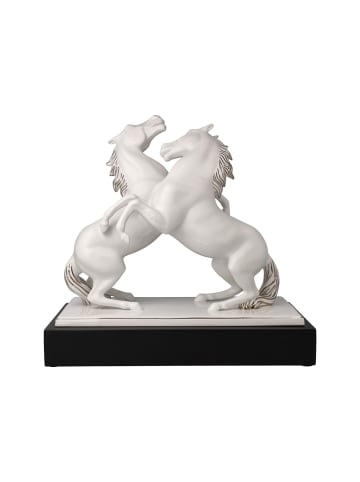 Goebel Dekofigur Pferde Artiste er Alegria Studio 8 Chevaux in Weiß-Silber 32 cm
