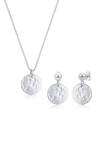 Elli Schmuckset 925 Sterling Silber Plättchen, Schmuckset in Silber