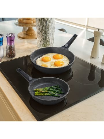 Stoneline SMART Pfannen-Set, 6-teilig, 20/24/28 cm in Anthrazit