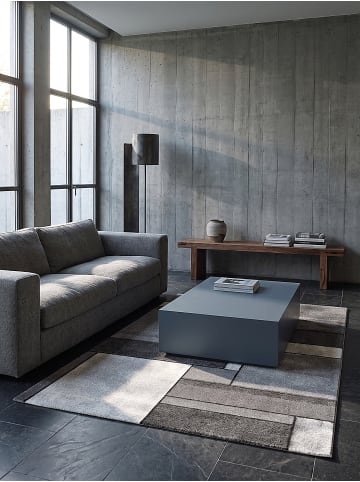 KADIMA DESIGN Teppich Kurzflor Patchwork pflegeleicht Wohnzimmer Schlafzimmer Flur in Grau