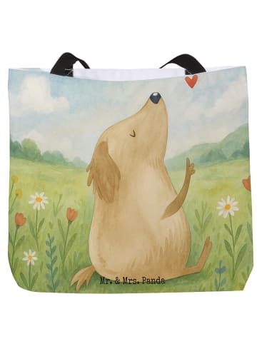 Mr. & Mrs. Panda Tote Bag Hund Liebe Design ohne Spruch in Weiß