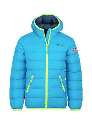 Trollkids Jacke "Dovrefjell" in Hellblau/Limette/Nachtblau