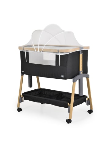 Cangaroo Beistellbett Amo Matratze in schwarz