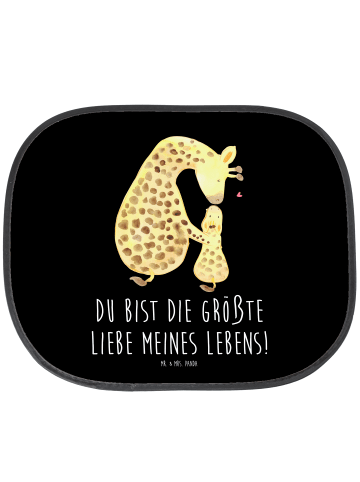 Mr. & Mrs. Panda Sonnenschutz Auto Giraffe Kind mit Spruch in Schwarz