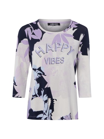 Olsen Langarmshirt Hannah in flieder ecru
