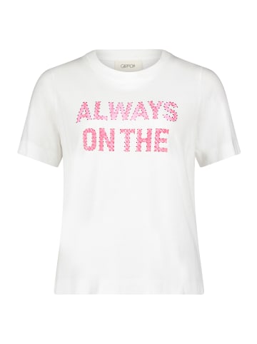 CARTOON Printshirt mit Rundhalsausschnitt in White/Pink