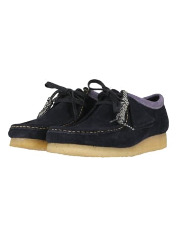 Clarks Schnürschuhe Wallebee in 2250 Navy Suede