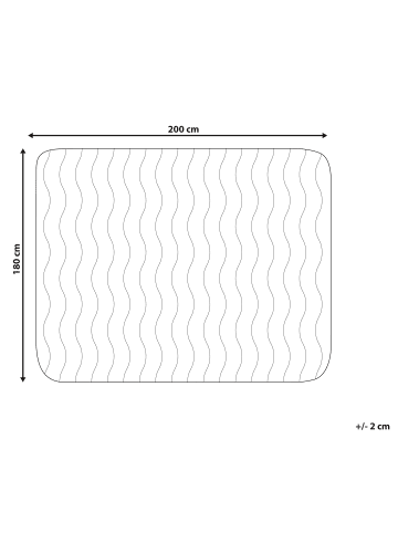 Beliani Topper FRESHGUARD MICRO in Weiß - (W) 180 x (H) 1 x (L) 200 cm