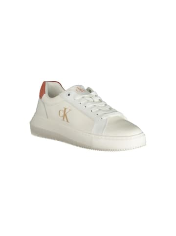 Calvin Klein Weiße Polyurethan-Sneaker