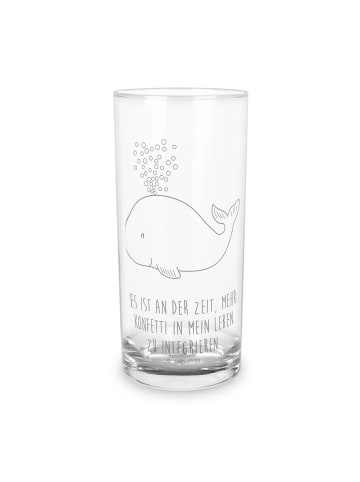 Mr. & Mrs. Panda Glas Wal Konfetti mit Spruch in Transparent