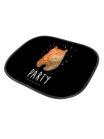 Mr. & Mrs. Panda Auto Sonnenblende Bär Party mit Spruch in Schwarz