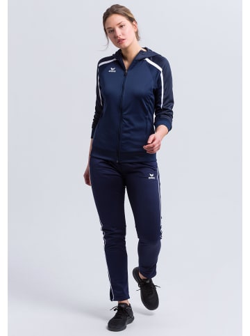 erima Liga 2.0 Trainingsjacke mit Kapuze in new navy/dark navy/weiss