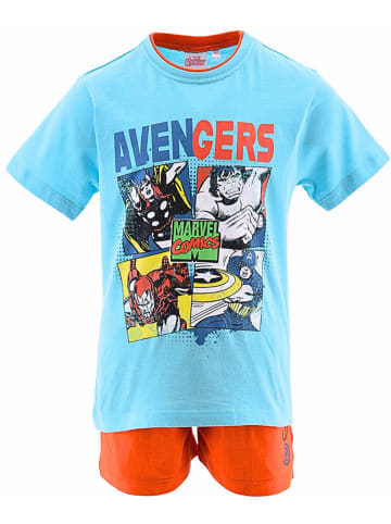 Avengers 2tlg.Outfit T-Shirt & Shorts Avengers in Hellblau