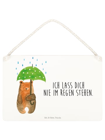Mr. & Mrs. Panda Schild Bär Regenschirm mit Spruch in Transparent