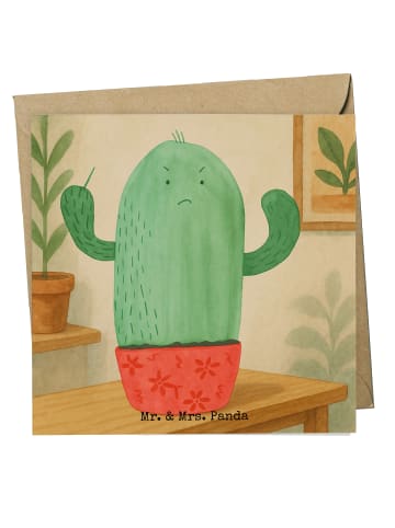 Mr. & Mrs. Panda Grußkarte Kaktus Wut Design ohne Spruch in Weiß
