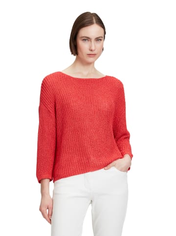 Betty Barclay Basic-Strickpullover mit Rippenstruktur in Cayenne