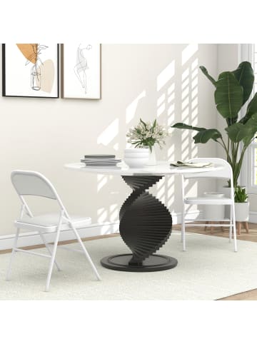 HOMCOM Klappstuhl-45L x 46B x 78H cm-Weiß