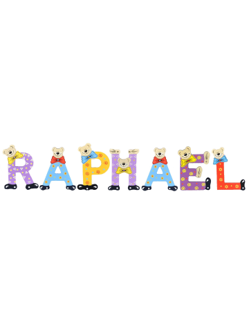 Playshoes Deko-Buchstaben "RAPHAEL" in bunt