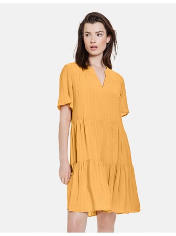 TAIFUN Kleid Langarm kurz in Golden Honey