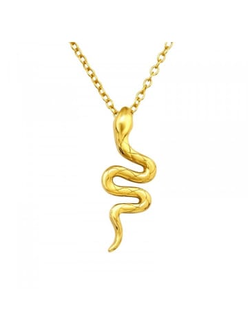 Alexander York Kette mit Anhänger SCHLANGE in Gold aus 925 Sterling Silber, 2-tlg.