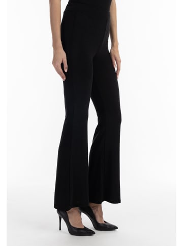 faina Damen Jersey-Hose Mit Glanzgarn in Schwarz