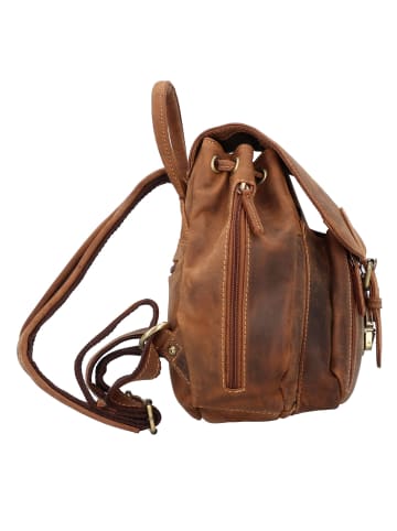 Greenburry Vintage City Rucksack Leder 25 cm in braun