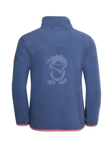 Trollkids Mädchen Fleece Jacke "Oppdal XT" in Staub-Blau/Antikrosa