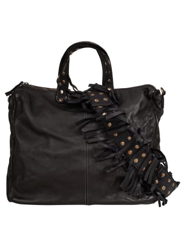 Samantha Look Umhängetasche echt Leder in schwarz