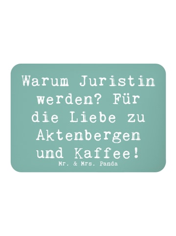 Mr. & Mrs. Panda Magnet Spruch Juristin Liebe mit Spruch in Meeresbrise