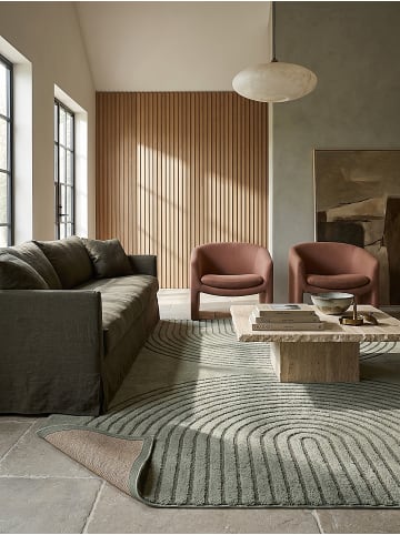 KADIMA DESIGN Kurzflorteppich Geometrisch pflegeleicht Wohnzimmer Schlafzimmer Flur in Grün