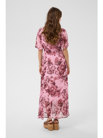 Cream Kleid CRAnnu Regular fit in Pink w. Bordeaux Flowers