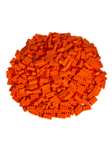 LEGO 2x4 Hochsteine 3001 100x Teile - ab 3 Jahren in orange