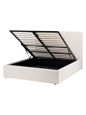 Beliani Doppelbett BRENON in Beige - (W) 159 x (H) 112 x (L) 219 cm