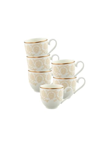Villeroy & Boch 6er Set Espressoobertassen Ivoire 70 ml weiß-gold in weiß-gold