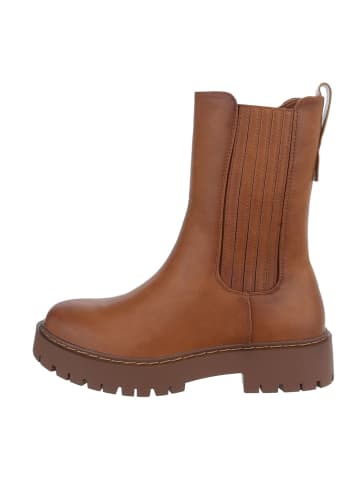 Ital-Design Stiefelette in Camel