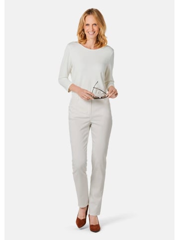 GOLDNER Baumwollhose mit Dehnbund in cremeweiß