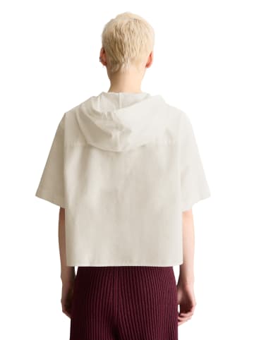 Marc O'Polo DENIM Kapuzenbluse relaxed cropped in Silky White