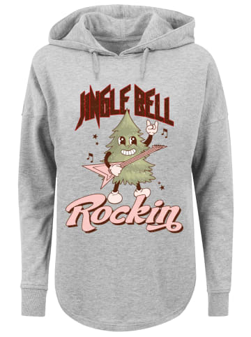 F4NT4STIC Oversized Hoodie Jingle Bell Rocking Weihnachten Tree in grau