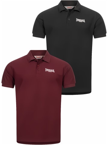 Lonsdale Polo "Lingholme Herren Poloshirt normale Passform Doppelpack" in Schwarz