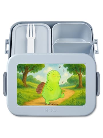 Mr. & Mrs. Panda Bento Box Schildkröte Pfeifen Design ohne Spruch in Blau Pastell