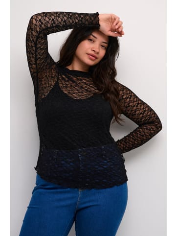 KAFFE curve Langarm-Bluse KCjolina in Black Deep